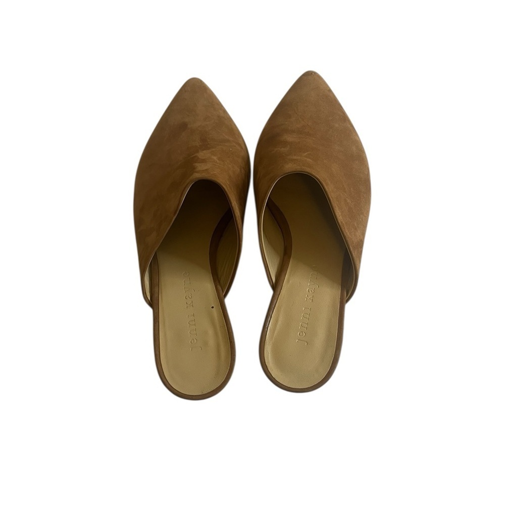 Jenni Kayne Brown Mules Suede Minimalist Design - Picture 12 of 16